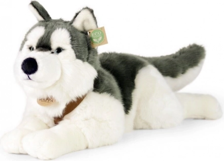 Câine husky de pluș 60 cm ECO FRIENDLY 