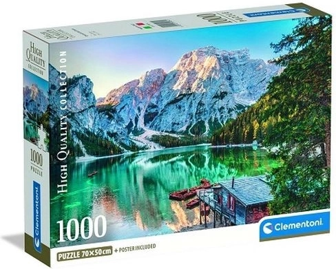 Puzzle Clementoni Compact Emerald Lake Braies 1000 de piese