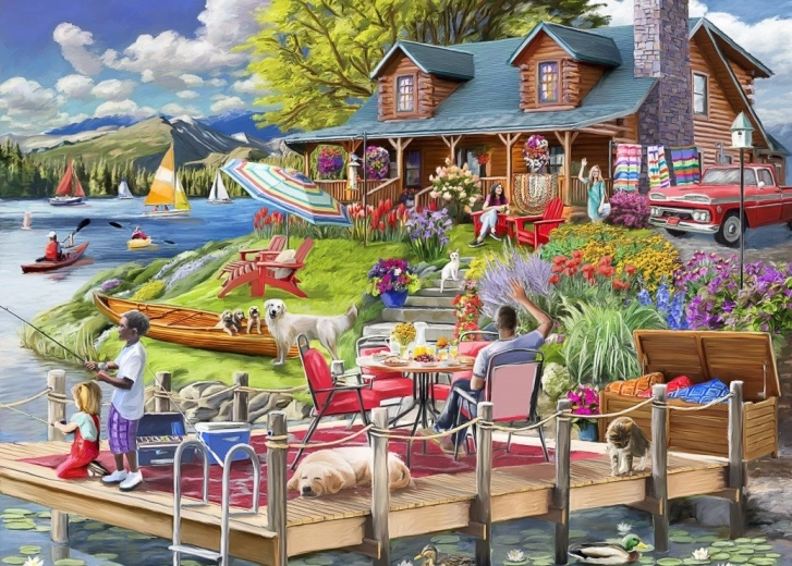 Puzzle Bluebird „Odihnă la lac” 500 de piese