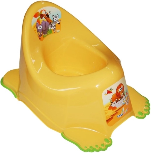 Oliță pentru copii antiderapantă Safari galbenă