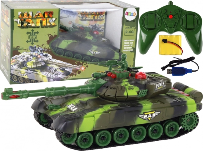 Tanc militar RC mare, controlat de la distanță, 360 de grade