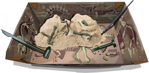 Schelet de dinozaur velociraptor – set de excavare 4M