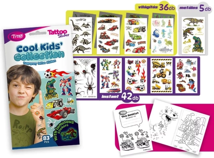 Set de tatuaje temporare Cool Kids’ Collection - 1 bucată