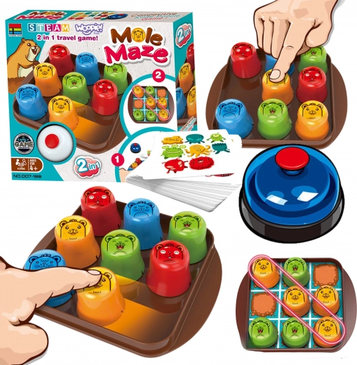Posibil joc Mole Maze 2 în 1 - Întrebări încrucișate și nisipar