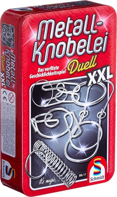 Set de puzzle-uri metalice Duell XXL în cutie de tablă