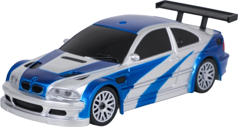 Mașină de drift R/C 1:43, albastră, cu accesorii