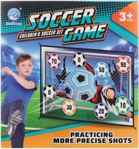 Poartă de fotbal textilă cu model 150 × 100 cm, cu minge moale