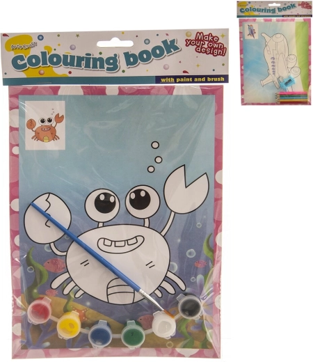 Carte de colorat cu set de culori 19 × 26 cm (4 buc.)