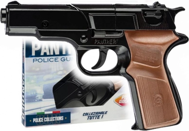 Pistol cu capse metalic de poliție PANTHER NERO, cu 8 focuri