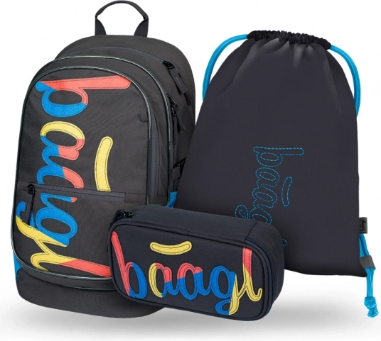 Set 3 piese Baagl: Rucsac, Penar și Săculeț Logo Mix