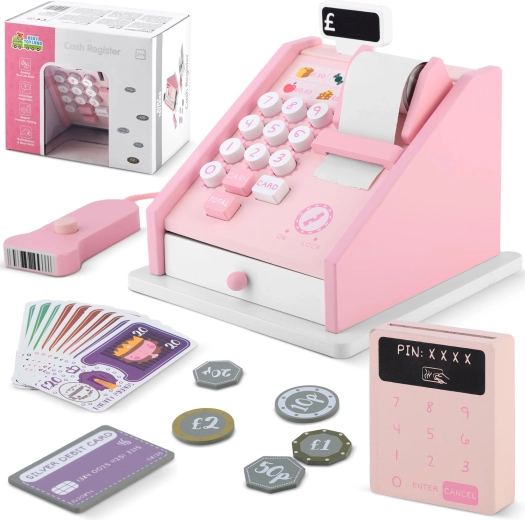 Casă de marcat din lemn pentru copii RICOKIDS