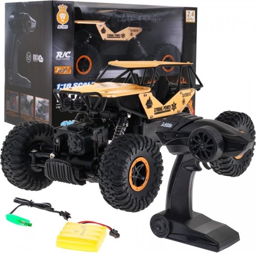 Mașină RC off-road Crawler Monster 1:18 pentru copii 6+ – Auriu