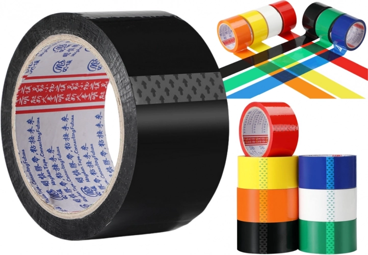 bandă adezivă de ambalare acrilică neagră 48 mm x 50 yd
