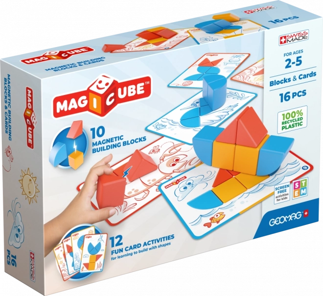 Set de construcție magnetică Geomag Magicube Shapes 16 piese