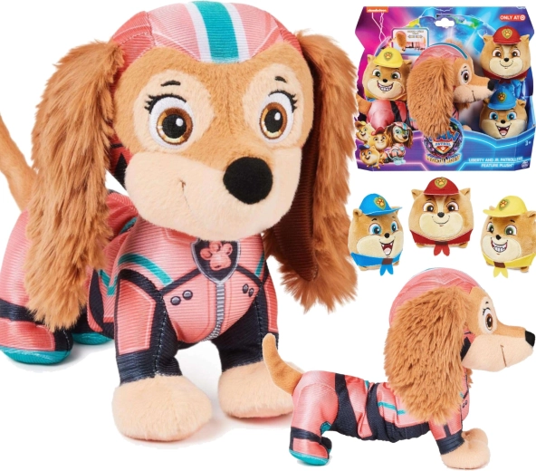 set de pluș PATRULA CĂȚEILOR Liberty 20 cm + pisoiași Poms GUND