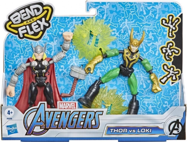 Hasbro Bend and Flex Thor și Loki – figurine de acțiune MARVEL