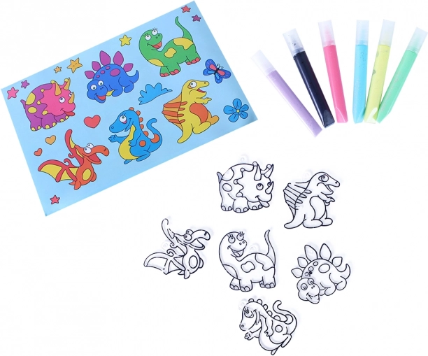 Set de decorațiuni pentru ferestre Dinozauri