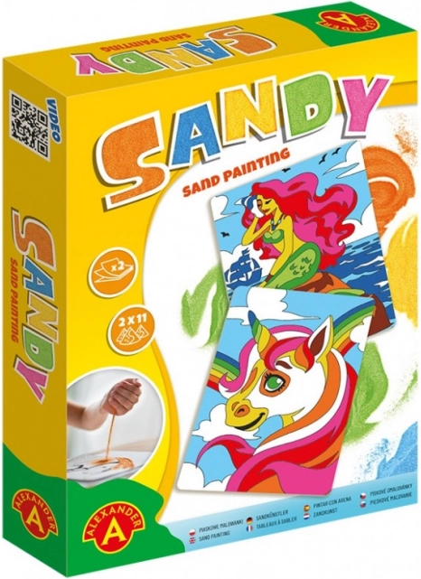 Desene pe nisip - Sandy - Sirenă, Unicorn