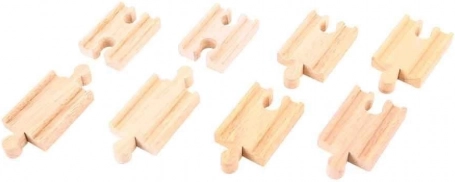 Conectori de șine din lemn 7 cm (8 buc) BIGJIGS RAIL