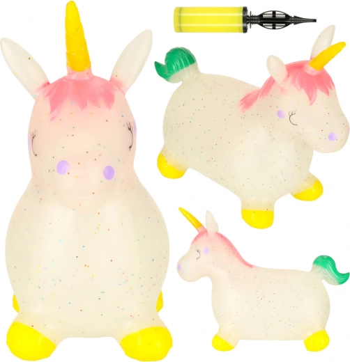 Jucărie săltăreață pentru copii cu pompă - Unicorn din cauciuc