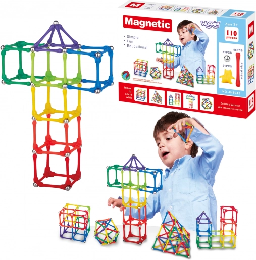 Set magnetic de construcție Woopie 110 piese