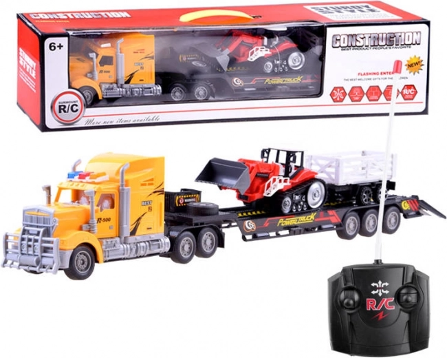 Camion RC cu șasiu coborât și remorcă low-loader și tractor cu remorcă – Rc0208