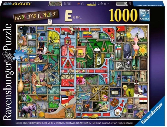 Puzzle Ravensburger Abecedă Uimitoare E & F 1000 de piese