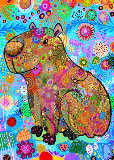 Enjoy puzzle capibara cu model 1000 de piese