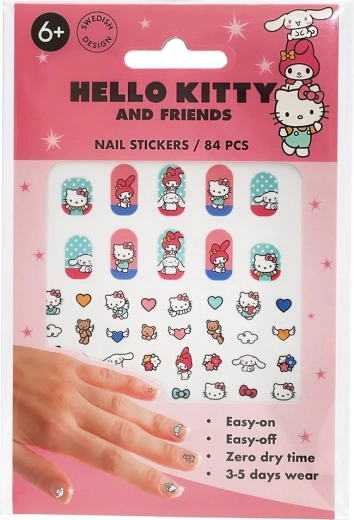 Hello Kitty autocolante pentru unghii pentru copii (84 buc.)