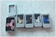 Fidget spinner metalic cu lumină