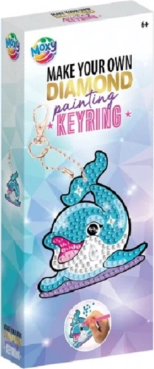 Pictură cu diamante – pandantiv delfin