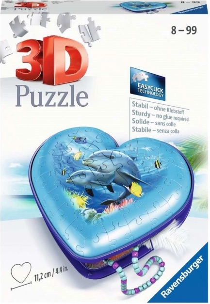 Ravensburger puzzle 3D Inimă Lumea Subacvatică 54 piese