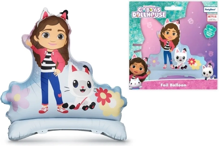 Balon din folie în picioare Gabby’s Dollhouse (Koci Domek Gabi) 92 × 90,5 cm - 1 bucată
