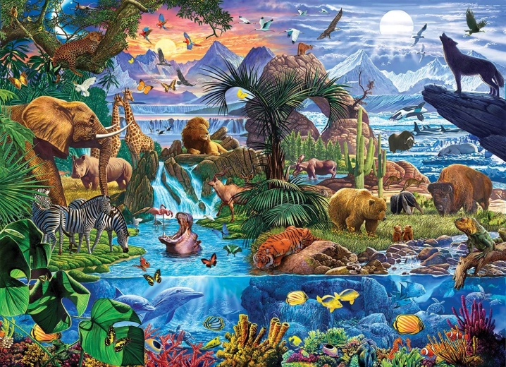 EUROGRAPHICS Puzzle Animalele lumii 5000 piese