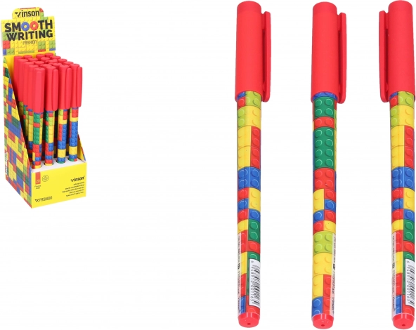 Pix cu cerneală albastră 0,7 mm – design cu pătrățele