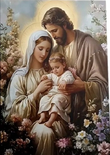 Pictură cu diamante Sfânta Familie 30 × 40 cm