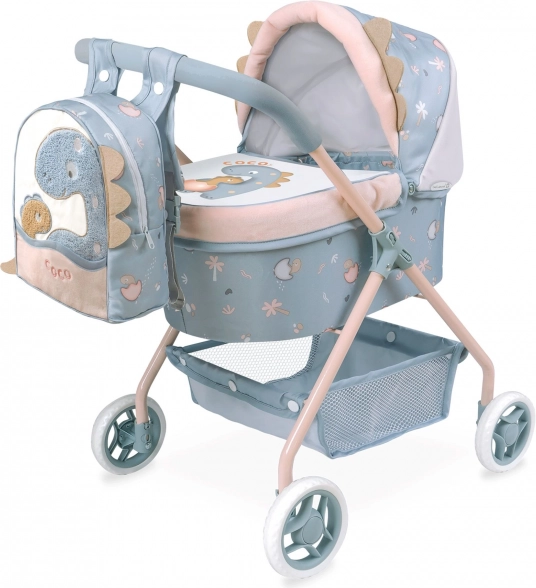 Primul meu cărucior pentru păpuși cu rucsăcel COCO 56 cm