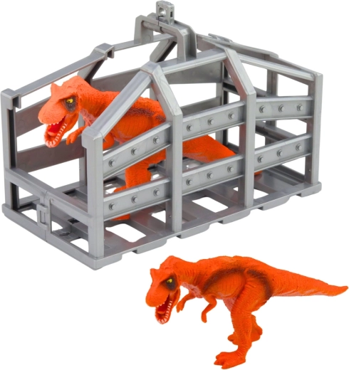 Cușcă și figurine de dinozaur pentru transport în siguranță