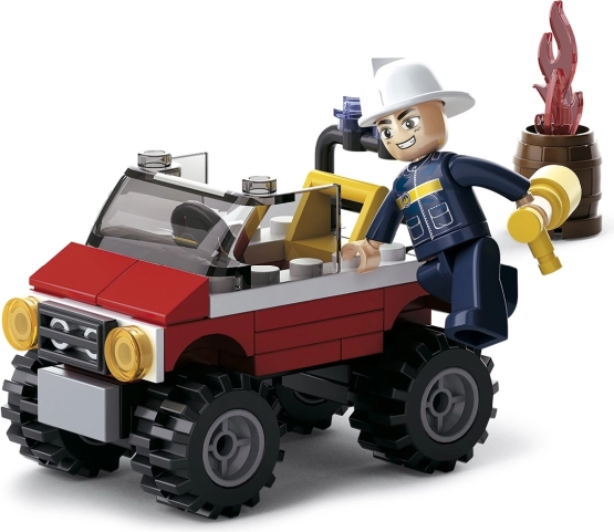 Sluban Jeep de pompieri set de construcție