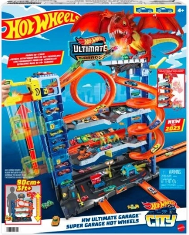 Mega Garajă cu Atacul Dragonului de la Hot Wheels City