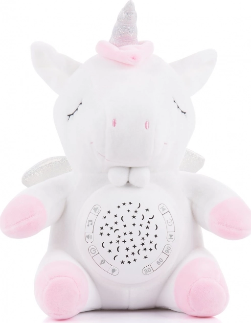 Chipolino unicorn din pluș cu proiector și muzică