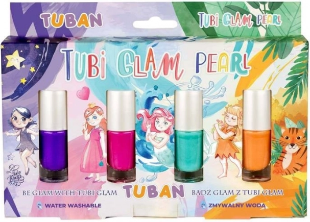 Set Tubi Glam ojă de unghii 4 buc - perlat