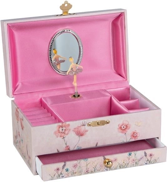 Goki cutie muzicală pentru bijuterii Pixie – maci, melodie Lacul lebedelor