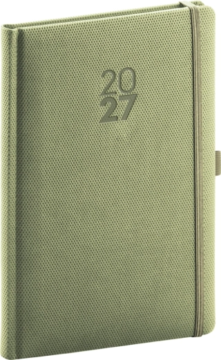 Agendă săptămânală Notique Diamante 2027 oliv 15 × 21 cm