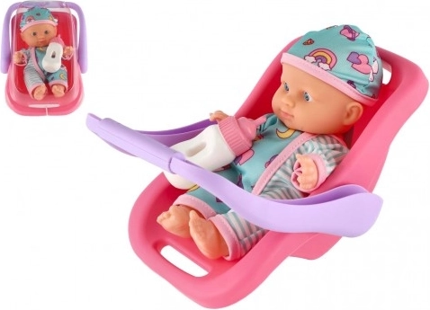 Păpușă bebeluș de 20 cm cu scoică și biberon
