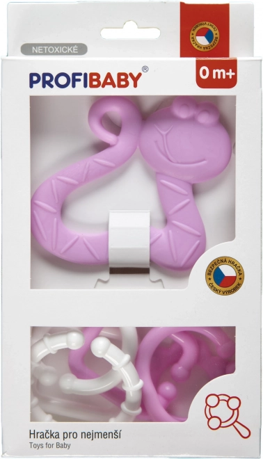 Set suzetă dentiție și clame pentru bebeluși, culori pastel