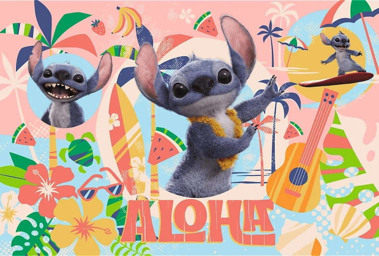Puzzle 100 – STITCH ȘI PRIETENII ÎN ACȚIUNE de la DISNEY Trefl