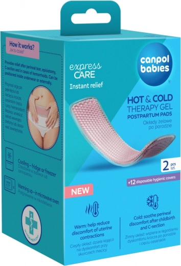 Pernițe gel postnatale HOT & COLD de la Canpol babies, 2 buc