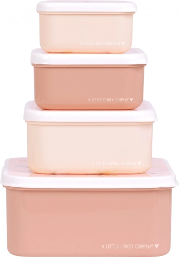 Set de patru cutii pentru gustări A Little Lovely Company – Fluturi