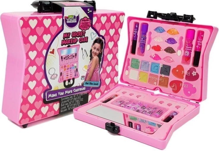 Set cosmetic pentru fete cu farduri de ochi și lacuri de unghii